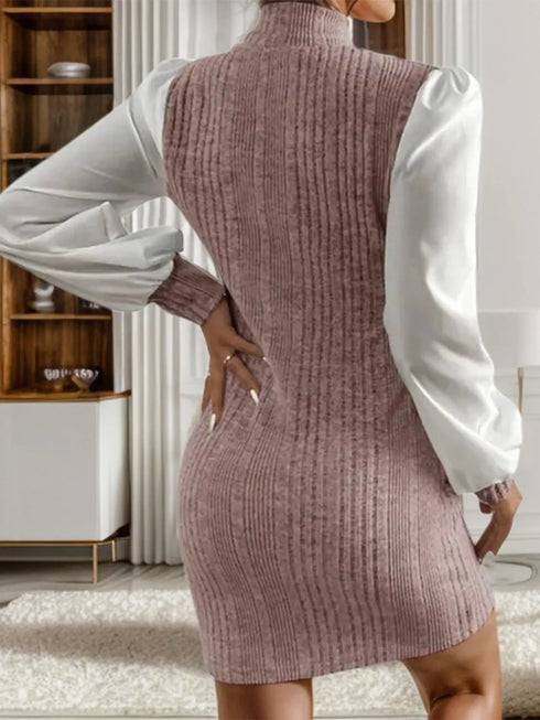'Maelis' Ribbed Sweater Dress - Celes Fashion